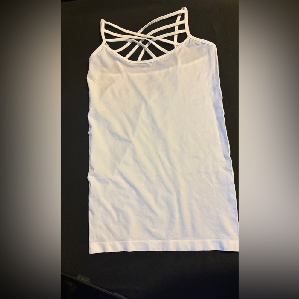 Zenana White Strappy Women's Top size large
